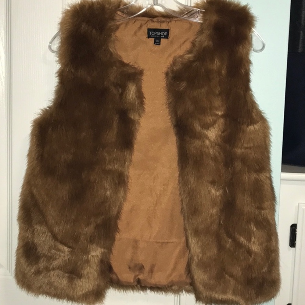 Topshop Faux Fur Vest